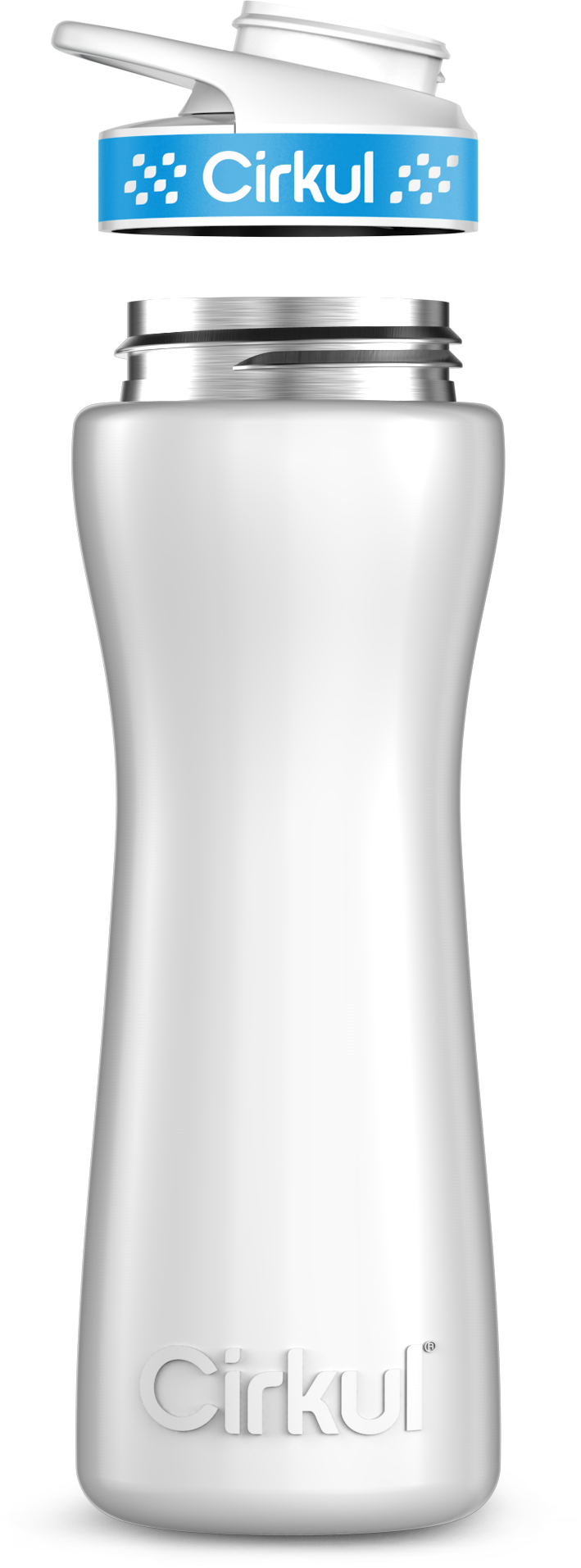 22oz. White Stainless Steel Bottle Starter Kit