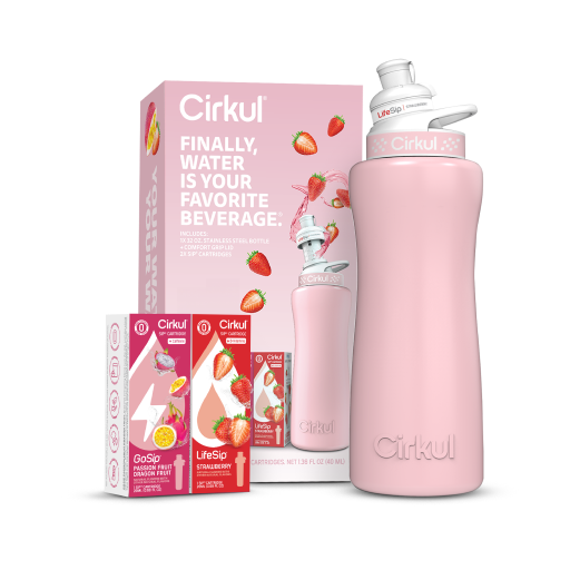 32oz. Blush Pink Stainless Steel Bottle Starter Kit