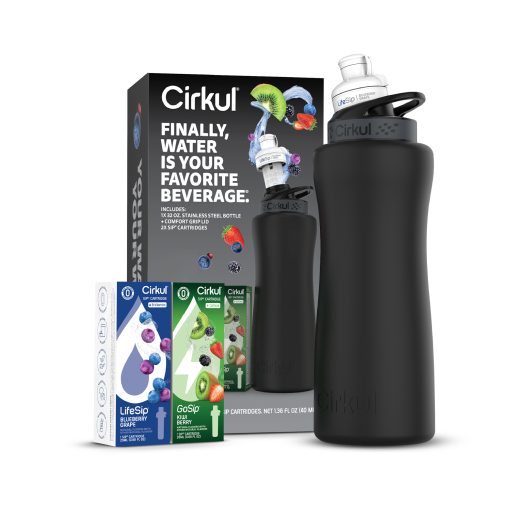 32oz. Matte Black Stainless Steel Bottle Starter Kit