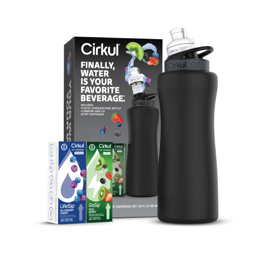 32oz. Matte Black Stainless Steel Bottle Starter Kit