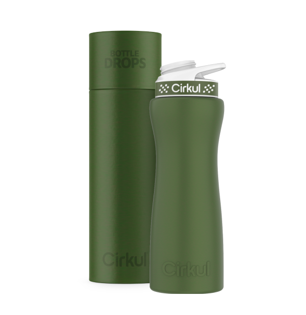 Limited Edition: 22oz. Matte Dark Green Stainless Steel Bottle & Lid